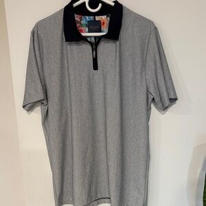 Stylish Black and Gray Polo Shirt